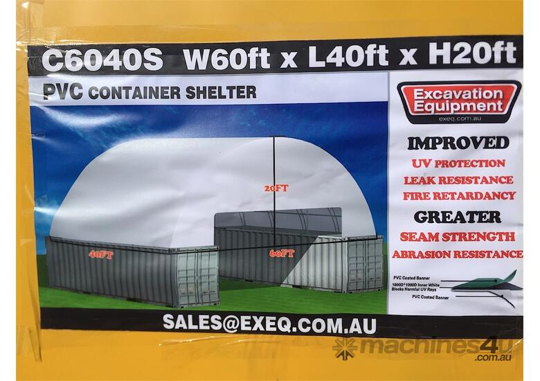 Unused Heavy Duty 60ft x 40ft Container Shelter