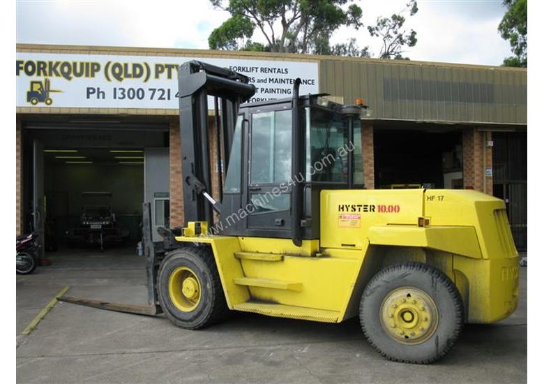 caption Hyster H10.00XL-6 Forklift Diesel, 2 Stage 3750mm,