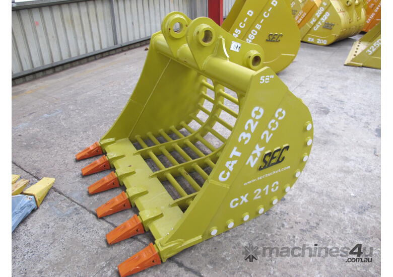 SEC 20 Ton Sieve Bucket for Caterpillar CAT320 - Includes Pin, 1480mm Width, 75mm Gap