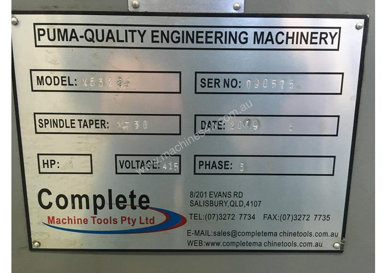 caption PUMA X6325B VERTICAL MILL