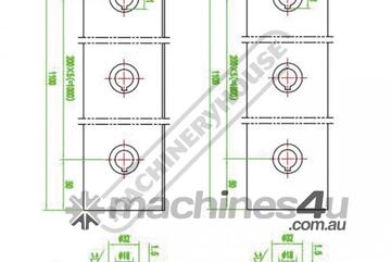 GB-110.8020A 3200mm Sheet Metal Guillotine Blade Set - 6CrW2Si 1100 x 80 x 20mm Top & Bottom Blade S