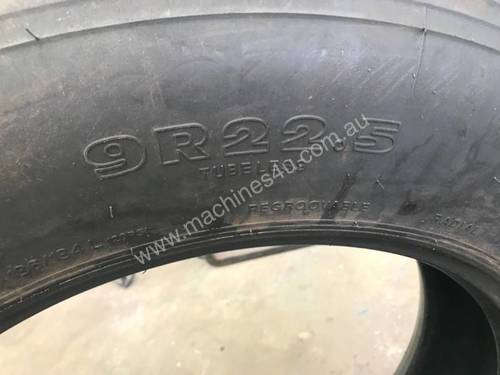 Tubeless 6 Unused Truck Tyres $200 each. Size is 9R22.5
