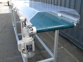 Long Motorised Belt Conveyor with Covers - 3.65m long - picture2' - Click to enlarge