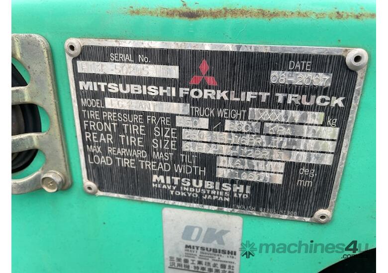 Used 2007 Mitsubishi FG35 Counterbalance Forklifts In , - Listed On ...