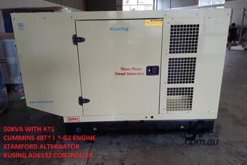50KVA Cummins/Stamford Silenced Diesel Generator 3 Phase 415V with ATS