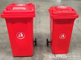 Unused 120lt Red Wheelie Bin (5 of) - picture0' - Click to enlarge