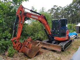 Kubota U55-4 cabin excavator  - picture0' - Click to enlarge