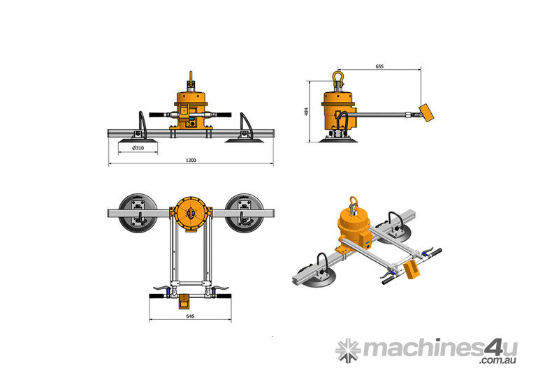 caption Mechanical Vacuum Lifter AMVL250-2