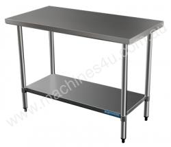 caption Brayco 2436 Flat Top Stainless Steel Bench (610mmW