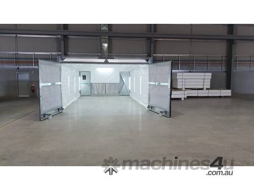 caption Automotive Spray Booth with Portable, Retractable Technology!