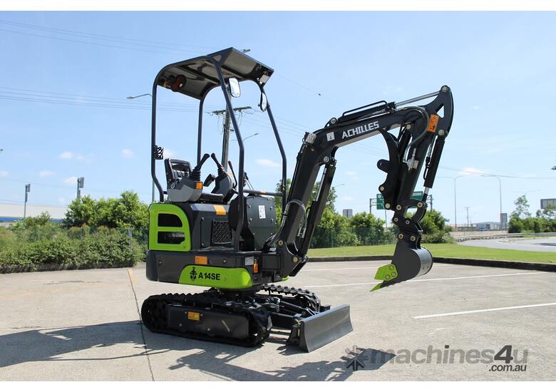 caption Achilles A14SE Mini Excavator Kubota Engine