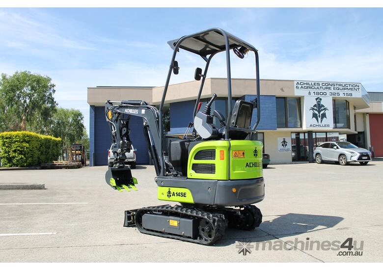 caption Achilles A14SE Mini Excavator Kubota Engine
