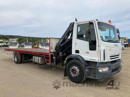 2004 Iveco Eurocargo 180E28 Tray Top W/ Hiab Crane