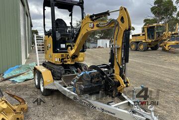 2021 Caterpillar 301.7CR Excavator & Trailer