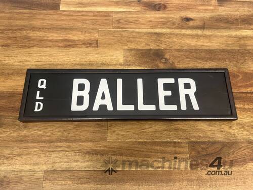 caption QLD Personalised Number Plate - ‘BALLER’