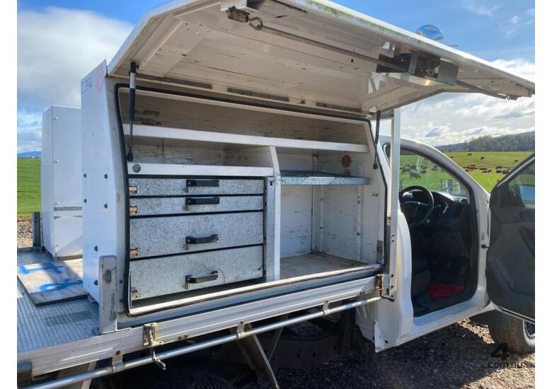 caption Ford Ranger Single Cab Flat Tray 4WD Ute w/ Lockable Toolboxes