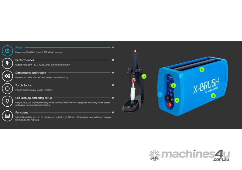 X-BRUSH MINI 50 Amp AC & DC ELECTROPOLISHING CLEANING AND POLISHING 