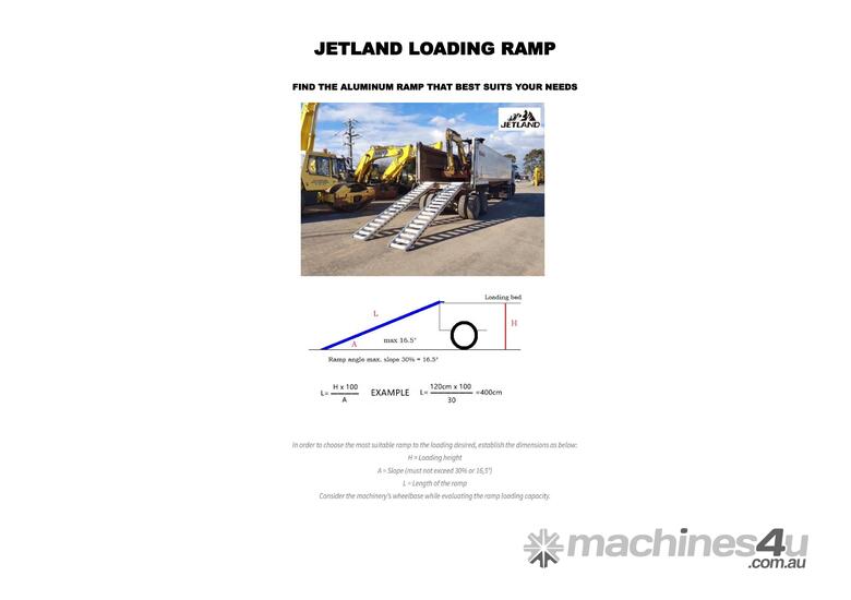 3.9m - 16Tonne Heavy Duty Rubber Track, Rubber Tyre Machinery Loading Ramps