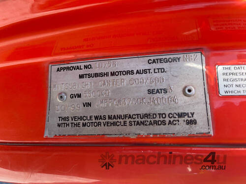 1999 Mitsubishi 500/600 Canter Fire Truck