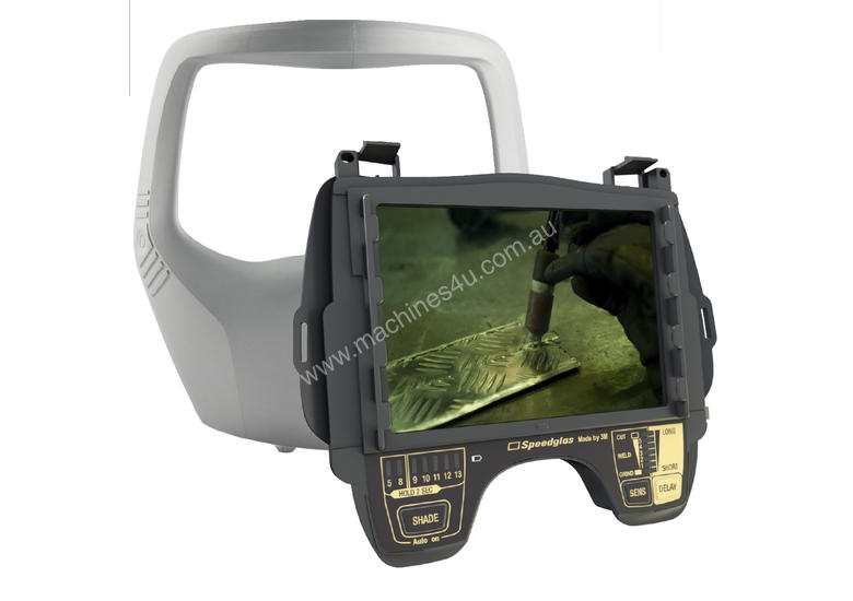 caption 3M™ SPEEDGLAS™ WELDING HELMET SERIES 9100XXI