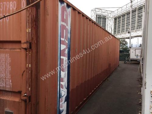 40' Red shipping container
