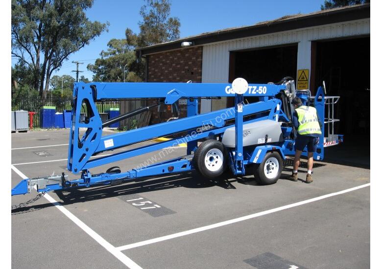 caption GENIE TZ 50 Drive & Set Trailer-Mounted Boom