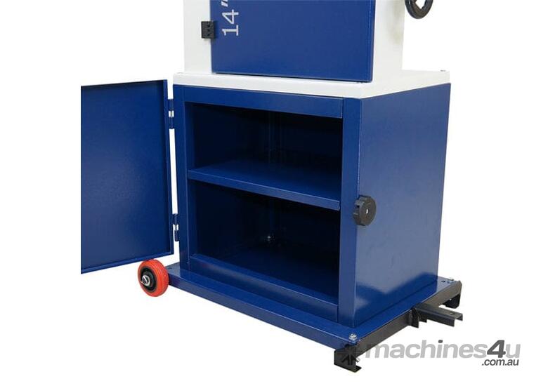 caption 350mm (14?) Deluxe Bandsaw with 2820mm x 4-19mm Blade with Storage Cabinet 1.5HP 240V 10-326 by Riko