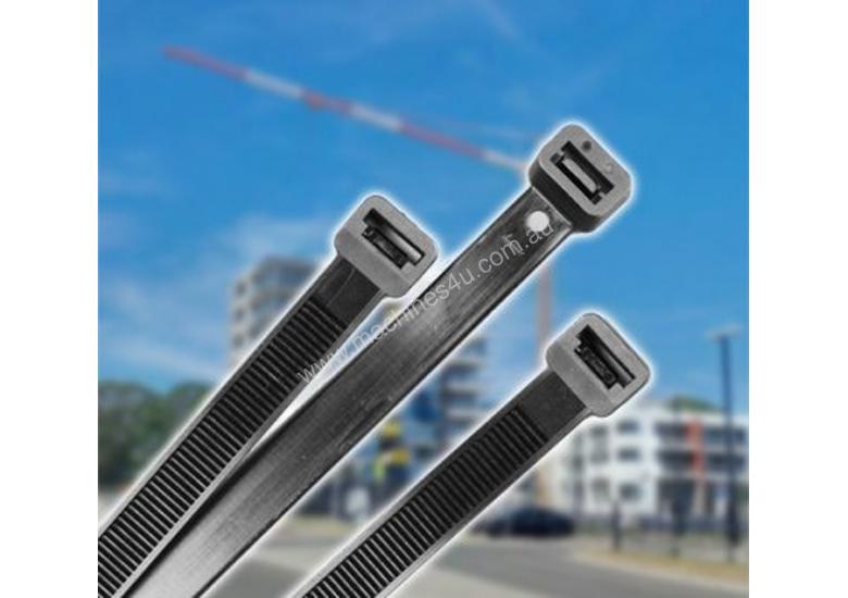 caption ANWAL 300MM X 4.8MM BLACK CABLE TIES (100PK)