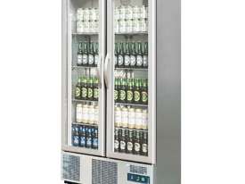 Polar CK477-A - Double Door Bar Display Cooler 490Ltr Stainless Steel Double Hinged Doors - picture0' - Click to enlarge