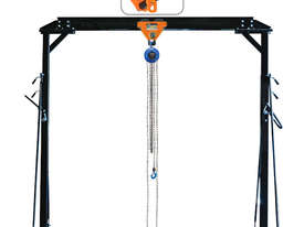 18140BD - Adjustable Wheeled Gantry, Chain Block and Push Girder Trolley Bundle Deal - picture0' - Click to enlarge