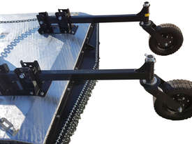 6FT HEAVY DUTY GALVANISED TRACTOR SLASHER 5MM DECK, 3 POINT LINKAGE. FREE WHEEL KIT VALUED AT $598 - picture0' - Click to enlarge