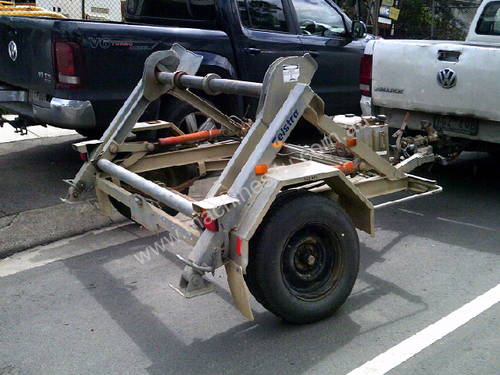 1 ton hydraulic self  loader cable drum trailer 2.5hp honda , 