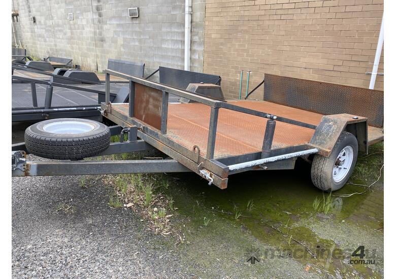 caption Cattanach Grey Single Axle Mower Trailer