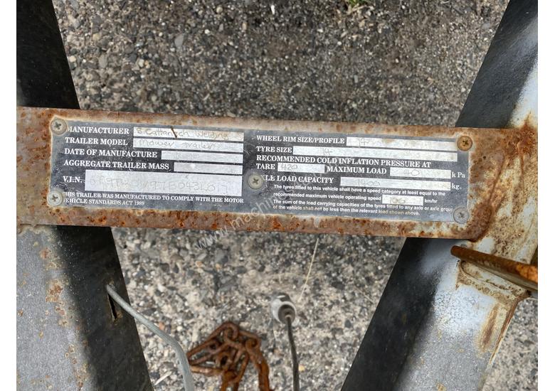 caption Cattanach Grey Single Axle Mower Trailer