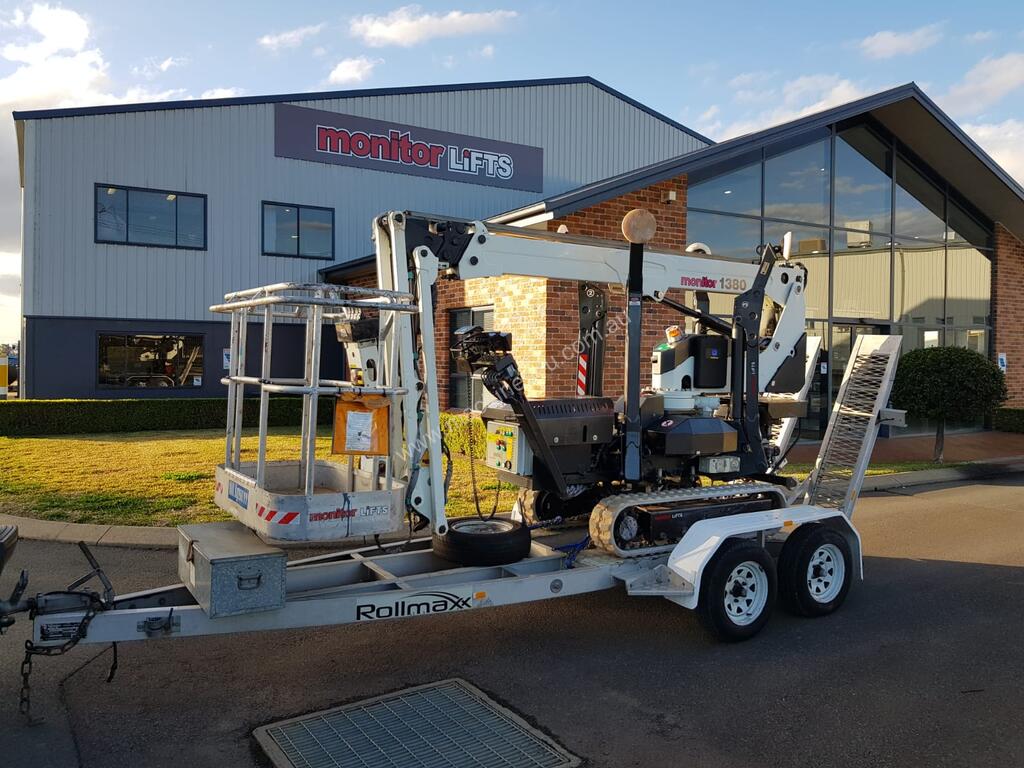 Used 2012 platform basket Platform Basket 13m Spider Lift Trailer package Spider Boom Lifts in