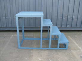 4 Step Work Platform Steel Stairs - picture0' - Click to enlarge