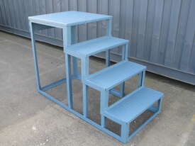 4 Step Work Platform Steel Stairs - picture0' - Click to enlarge