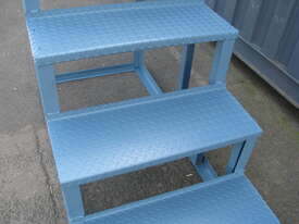 4 Step Work Platform Steel Stairs - picture1' - Click to enlarge