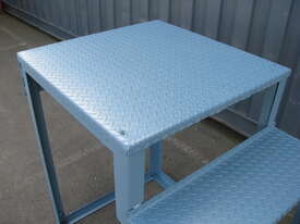 4 Step Work Platform Steel Stairs - picture2' - Click to enlarge