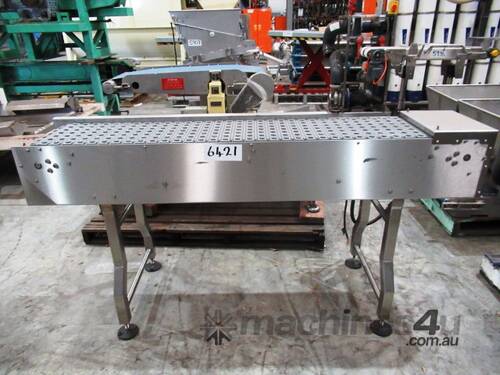 Plastic Intralox Belt Conveyor, 2000mm L x 355mm W x 995mm H