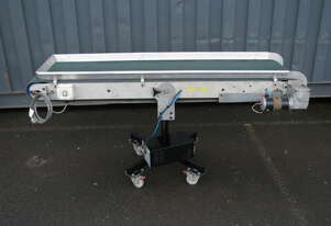 Motorised Belt Conveyor - 1.5m long Adjustable Height Incline