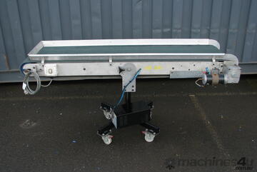 Motorised Belt Conveyor - 1.5m long Adjustable Height Incline