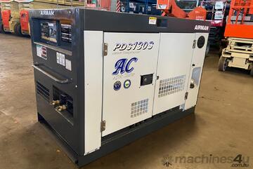 130 CFM AIRMAN SILENCED DIESEL AFTERCOOLED SCREW COMPRESSOR VERY GOOD CONDITION ONLY 4 AVAILABLE 