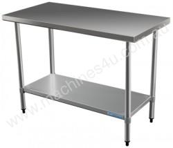 caption Brayco 2448 Flat Top Stainless Steel Bench (610mmW