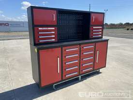 Unused Steelman 2.1m Work Bench/Tool Cabinet - picture0' - Click to enlarge