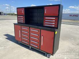 Unused Steelman 2.1m Work Bench/Tool Cabinet - picture1' - Click to enlarge
