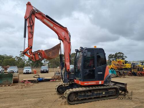 8T Excavator - Kubota KX080-3S with Tilt Hitch