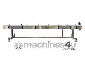 PACKSERV 4.8m Stainless Steel Slat Conveyor * all container sizes*
