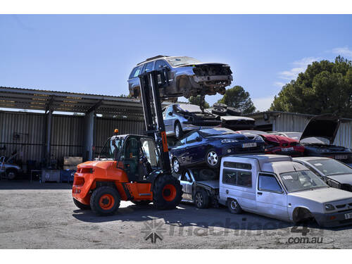 caption AUSA C501H Rough Terrain Forklift - Semi Cab / 3.7m 2 stage mast