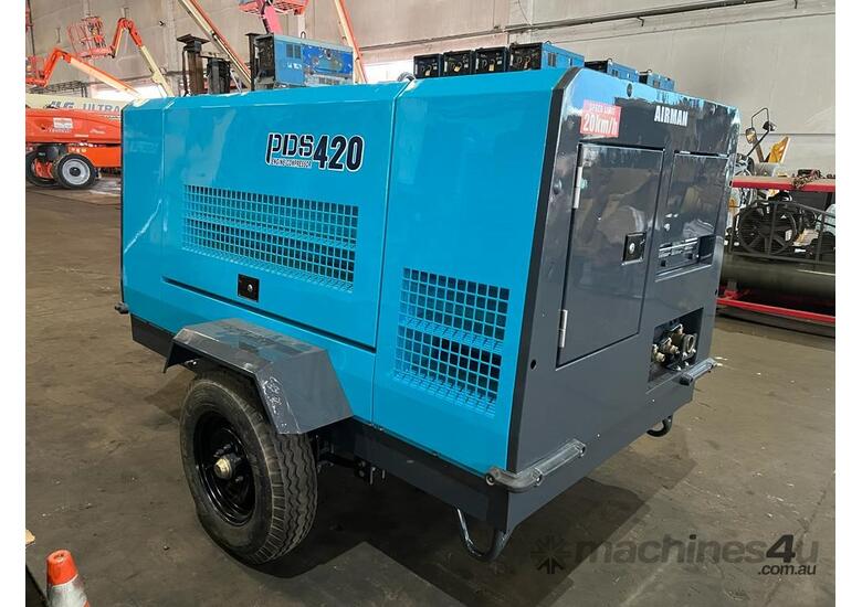 caption 420CFM 2018 Model Airman Silenced Kubota Diesel Screw Compressor (JAPANESE BUILD) As new